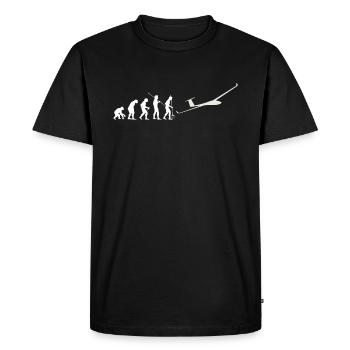 Soaring Evolution - Men's Premium Organic T-Shirt - black - Front - Nico (187cm)