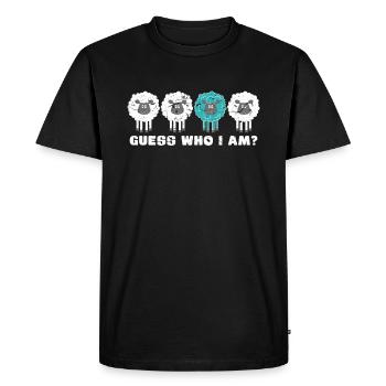 sheep - Men's Premium Organic T-Shirt - black - Front - Nico (187cm)