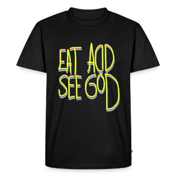 Acid LSD psychedelic drugs - Men's Premium Organic T-Shirt - black - Front - Nico (187cm)
