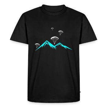 Vue parapente - T-shirt Premium bio Homme - noir - Devant - Nico (187cm)