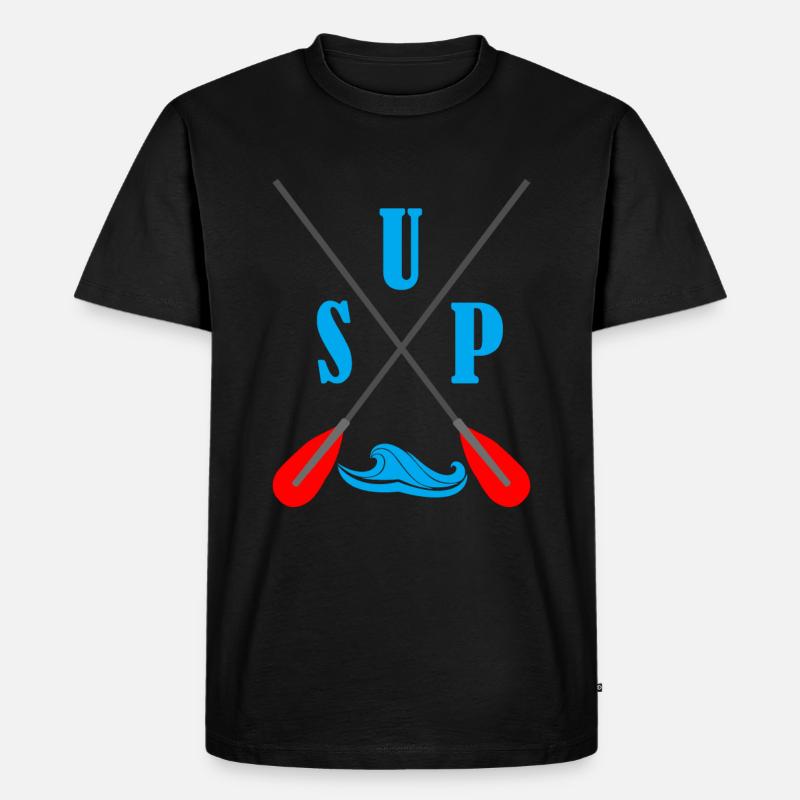Stand Up Paddle Paddle - T-shirt Premium bio Homme - noir