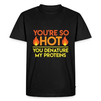 Protéines de biologie - T-shirt Premium bio Homme - noir - Devant - Nico (187cm)