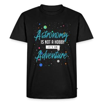 Astronomy adventure - Men's Premium Organic T-Shirt - black - Front - Nico (187cm)