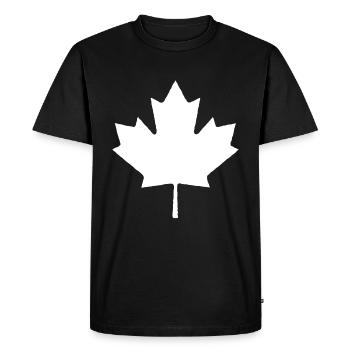 Feuille d'érable - T-shirt Premium bio Homme - noir - Devant - Nico (187cm)