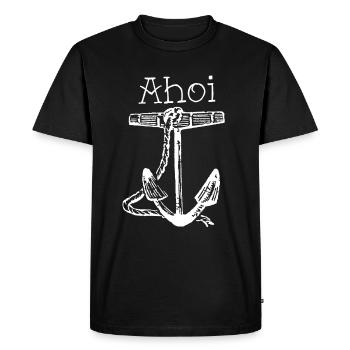 Anker Ahoi - T-shirt Premium bio Homme - noir - Devant - Nico (187cm)