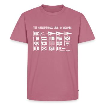 Signal flag code navigator - Men's Premium Organic T-Shirt - mauve - Front - Nico (187cm)