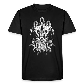 Mermaid sailor nautical - Men's Premium Organic T-Shirt - black - Front - Nico (187cm)