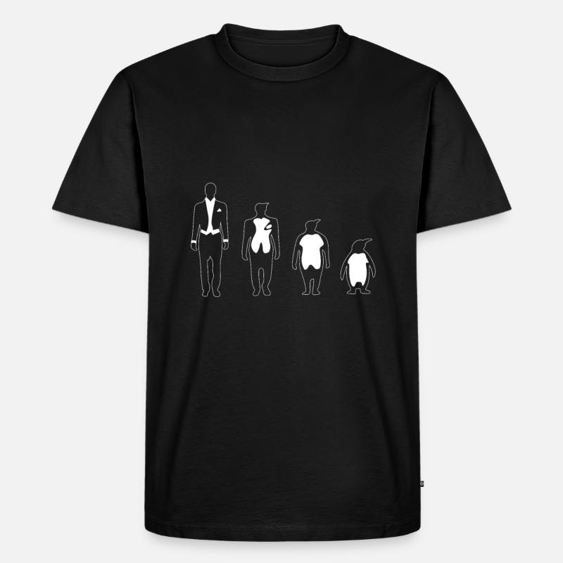 Evolution pingouin humain - T-shirt Premium bio Homme - noir