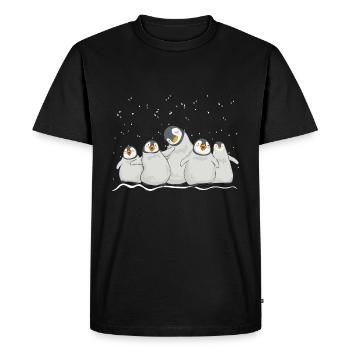 Penguin community - Men's Premium Organic T-Shirt - black - Front - Nico (187cm)