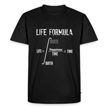 Physics life - Men's Premium Organic T-Shirt - black - Front - Nico (187cm)