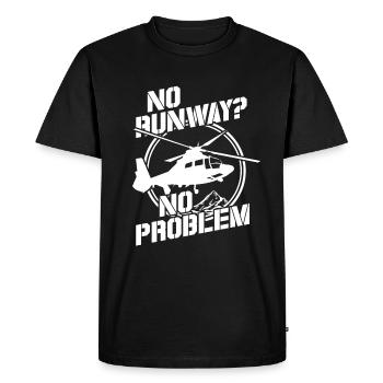 pilot - Men's Premium Organic T-Shirt - black - Front - Nico (187cm)