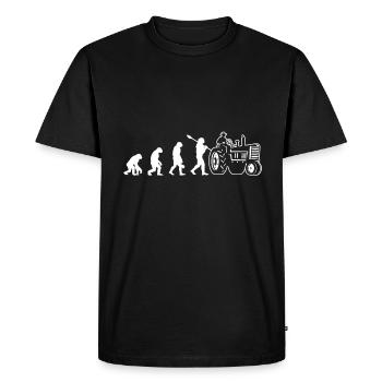 Tracteur Evolution - T-shirt Premium bio Homme - noir - Devant - Nico (187cm)