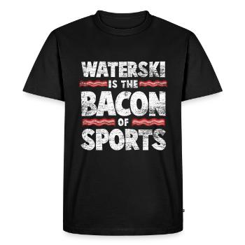 Bacon ski nautique - T-shirt Premium bio Homme - noir - Devant - Nico (187cm)