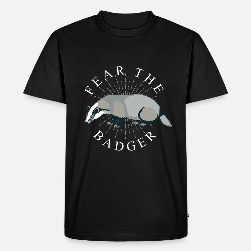 Dachs Jäger - Männer Premium Bio T-Shirt - Schwarz