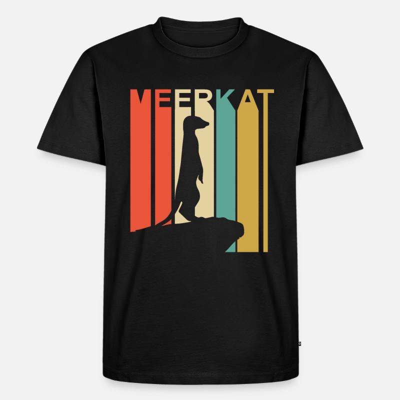 Erdmännchen - Männer Premium Bio T-Shirt - Schwarz