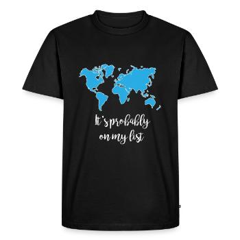 World trip travel globe - Men's Premium Organic T-Shirt - black - Front - Nico (187cm)