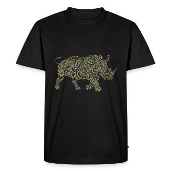 Rhino culture - Men's Premium Organic T-Shirt - black - Front - Nico (187cm)