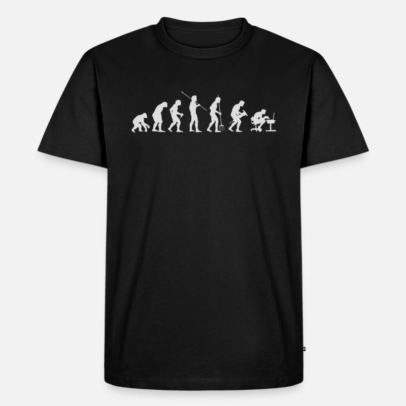 Informatiker Evolution - Männer Premium Bio T-Shirt - Schwarz