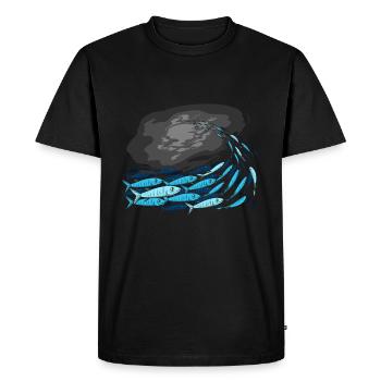 Fish Predatory fish - Men's Premium Organic T-Shirt - black - Front - Nico (187cm)