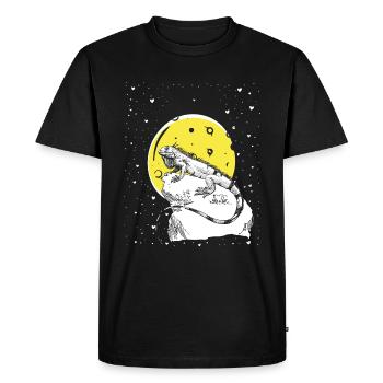 Iguana night - Men's Premium Organic T-Shirt - black - Front - Nico (187cm)