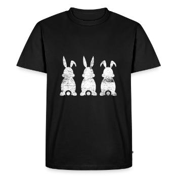 Lapin lapin - T-shirt Premium bio Homme - noir - Devant - Nico (187cm)