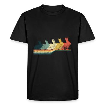 Hare - Men's Premium Organic T-Shirt - black - Front - Nico (187cm)
