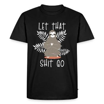 Relaxation paresse - T-shirt Premium bio Homme - noir - Devant - Nico (187cm)