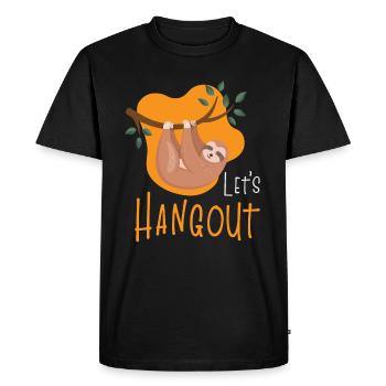Stress paresseux - T-shirt Premium bio Homme - noir - Devant - Nico (187cm)