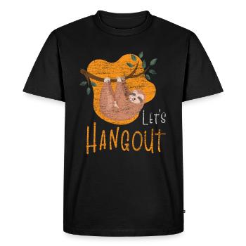 Sloth pressé - T-shirt Premium bio Homme - noir - Devant - Nico (187cm)