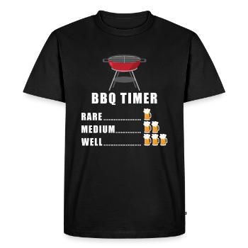 Bière Barbecue Grillmeister - T-shirt Premium bio Homme - noir - Devant - Nico (187cm)