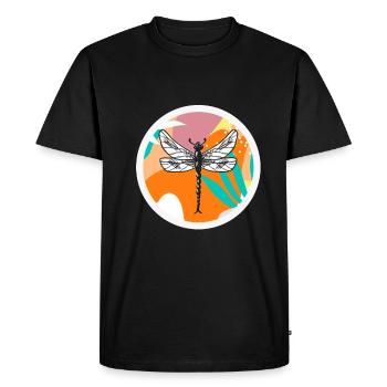 Amoureux des animaux libellule - T-shirt Premium bio Homme - noir - Devant - Nico (187cm)