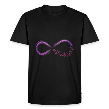 Butterflies infinity - Men's Premium Organic T-Shirt - black - Front - Nico (187cm)