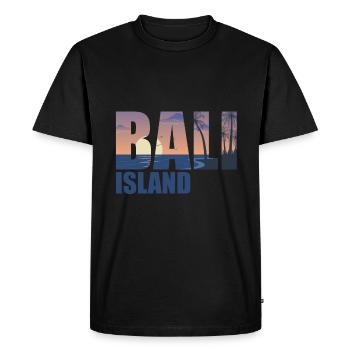 Le coucher de soleil de Bali - T-shirt Premium bio Homme - noir - Devant - Nico (187cm)