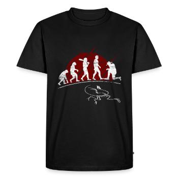 Archéologie Évolution - T-shirt Premium bio Homme - noir - Devant - Nico (187cm)