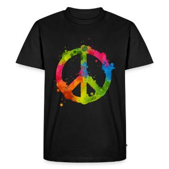 Symbole de paix - T-shirt Premium bio Homme - noir - Devant - Nico (187cm)