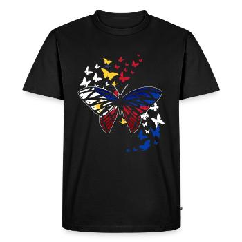 Philippines Butterfly - Men's Premium Organic T-Shirt - black - Front - Nico (187cm)