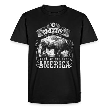 buffle - T-shirt Premium bio Homme - noir - Devant - Nico (187cm)