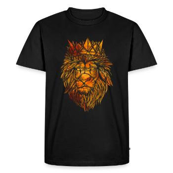 Couronne de lion - T-shirt Premium bio Homme - noir - Devant - Nico (187cm)