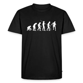 Evolution du tennis de table - T-shirt Premium bio Homme - noir - Devant - Nico (187cm)