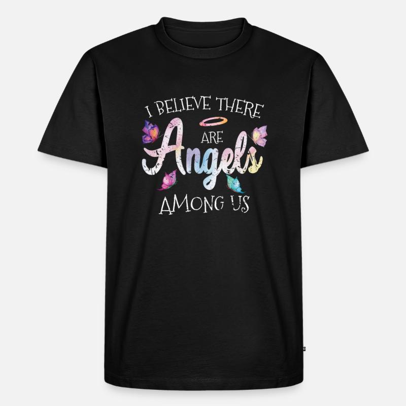 Engel Schutzengel - Männer Premium Bio T-Shirt - Schwarz
