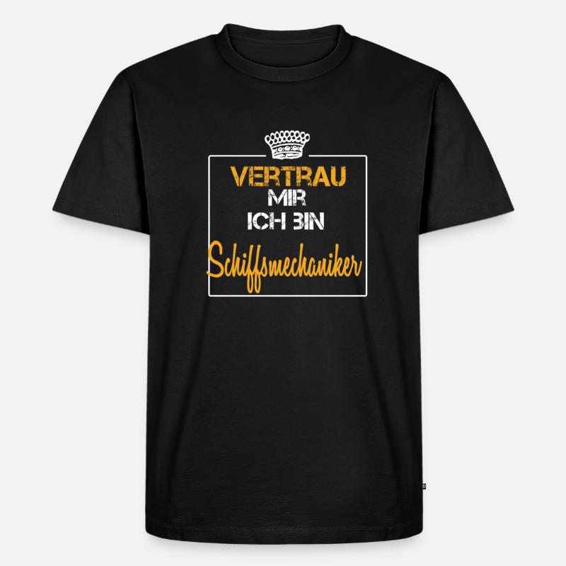 Schiffsmechaniker - Männer Premium Bio T-Shirt - Schwarz