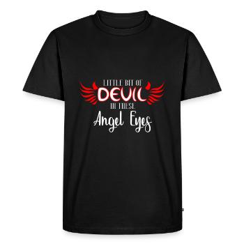 Ange diable - T-shirt Premium bio Homme - noir - Devant - Nico (187cm)