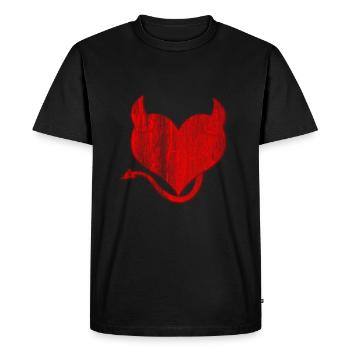 devil - Men's Premium Organic T-Shirt - black - Front - Nico (187cm)