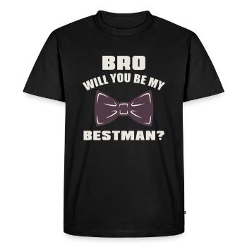 Marié meilleur homme frère - T-shirt Premium bio Homme - noir - Devant - Nico (187cm)