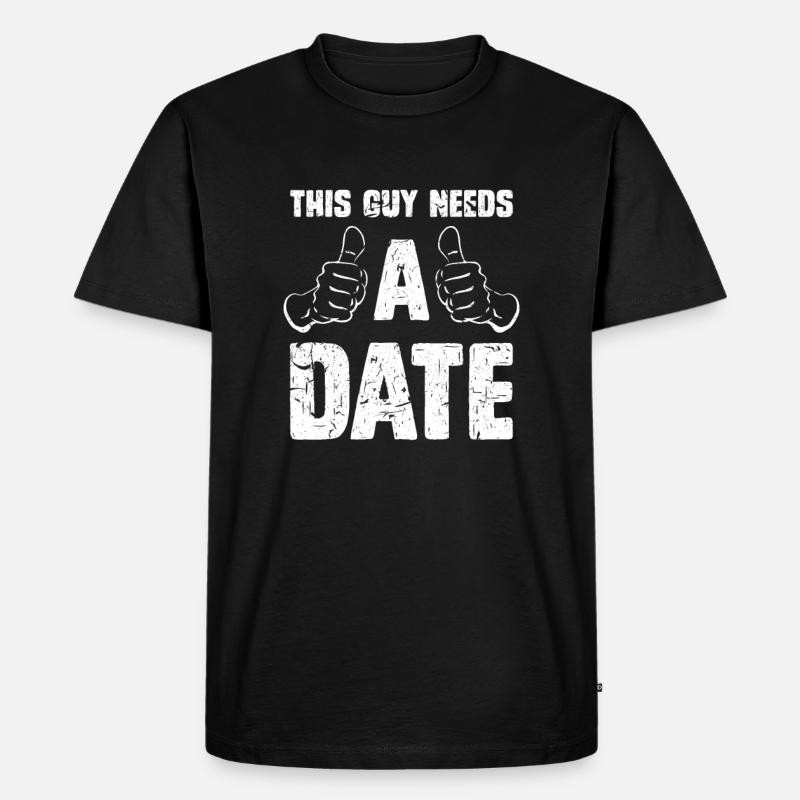 Single - Männer Premium Bio T-Shirt - Schwarz