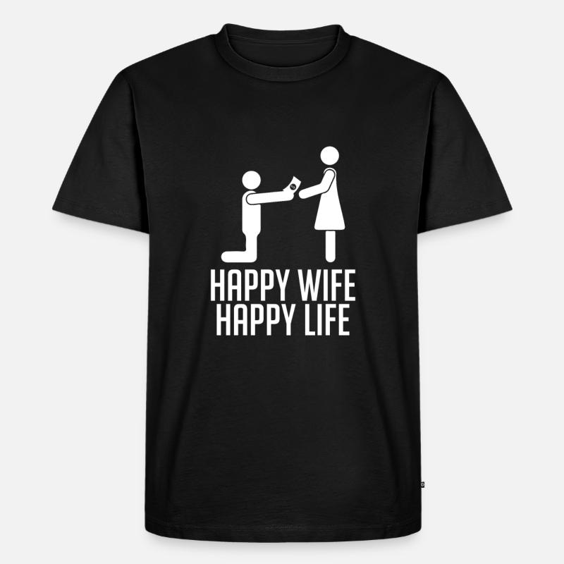 Ehemann Ehe - Männer Premium Bio T-Shirt - Schwarz