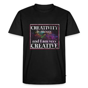 artiste - T-shirt Premium bio Homme - noir - Devant - Nico (187cm)