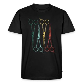 Hairdresser hair - Men's Premium Organic T-Shirt - black - Front - Nico (187cm)