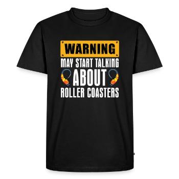 Roller coaster - Men's Premium Organic T-Shirt - black - Front - Nico (187cm)