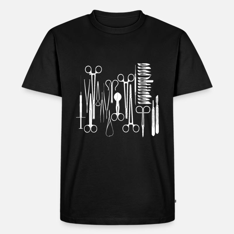 Chirurg Werkzeug - Männer Premium Bio T-Shirt - Schwarz